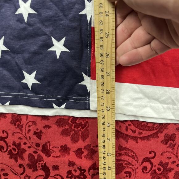 Parish Nation Mens XL Red Blue Tee Shirt USA Flag Stars Stripes 4th of July NWT - Picture 6 of 9